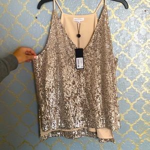 Gianni Bini sequins strapless top